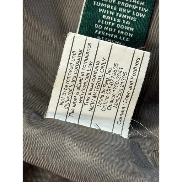 Lauren Ralph Lauren Womens Taupe Down Filled Puffer Toggle Parka Coat Large - Picture 12 of 13